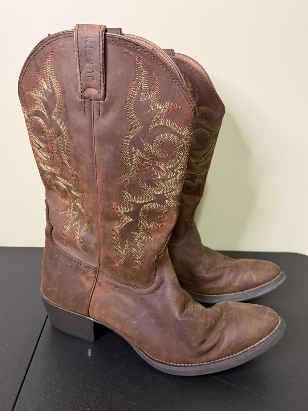 Justin Mens Cowboy Western Boots 13D Bay Apache NWOB